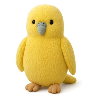 yellow budgie jellycat stuffed plush sticker