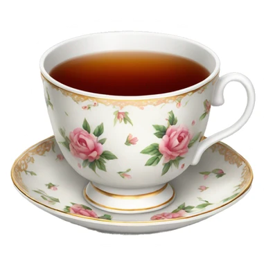 fine china tea cup sticker