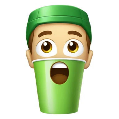 green coffee cup с надписью HOHORO sticker