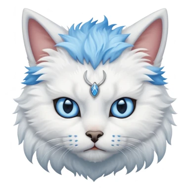 viking white cat sticker
