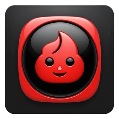 black and red internet Icon sticker