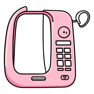 Pink caller id sticker