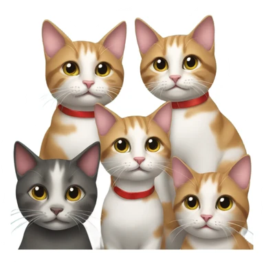 family of cats having christmas  sticker