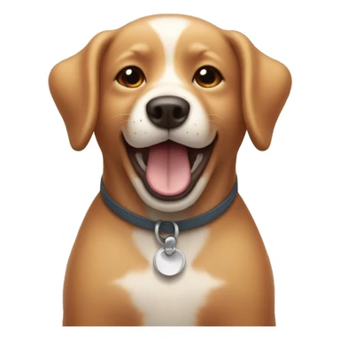 a happy little teddy bear-like dog with round apricot-colored ears (light red) sticker