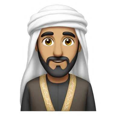 Sheikh wearing a dishdash sticker