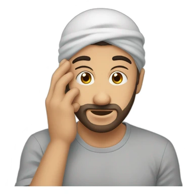 Muslimguy disappointed with G and on face knocking head sticker