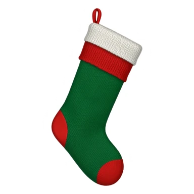 green red christmas stocking sticker
