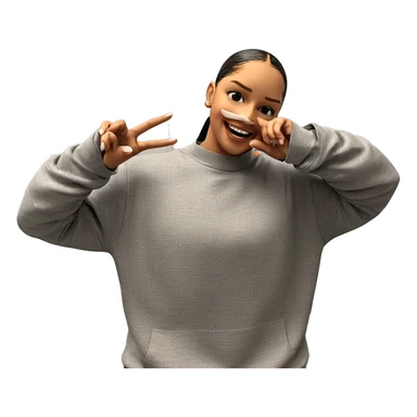 serene pose against tiled wall sticker