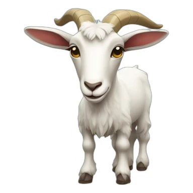 a goat playing soccer sticker