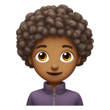 Garçon aux cheveux bouclés avec dégradé sur les côtés qui fait un cœur avec ses mains sticker