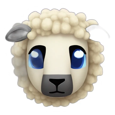 Minecraft glitter back sheep head sticker
