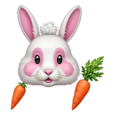 carrot-eating rabbit sticker