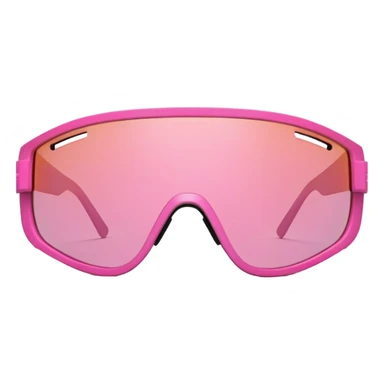 sporty pink shield visor sunglasses with thick frame featuring honeycomb pattern, structured robust design, substantial build, one-piece lens with anti-scratch coating sticker