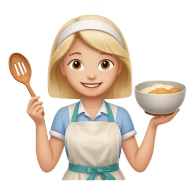Girl baking sticker