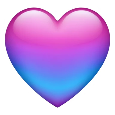 Fade from blue to purple heart emoji sticker