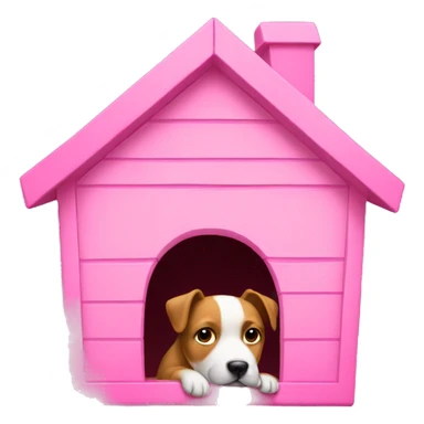 Pink doghouse  sticker