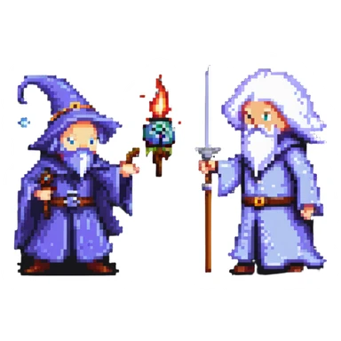 wizard and brain in a duel sticker