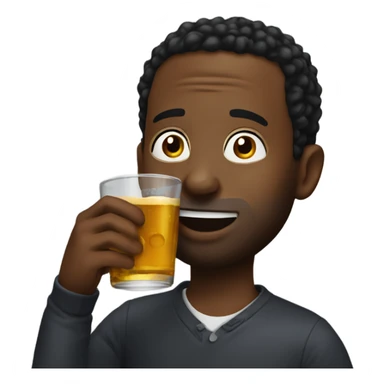 black man drinking henny sticker