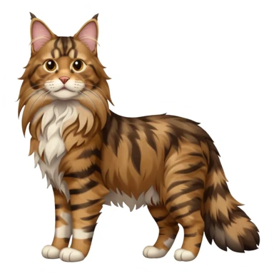 full body of maine conn cat, front view sticker