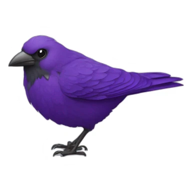 Purple caw  sticker