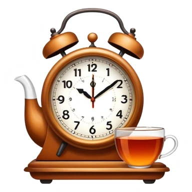 Clock with tea sticker