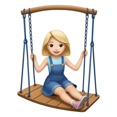 Swing, swing-board with  girl sticker