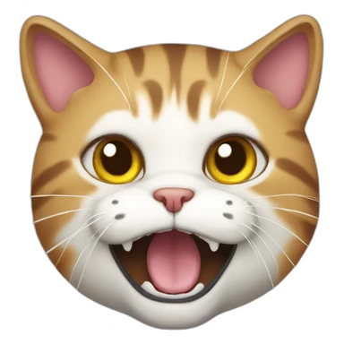 Freaked out cat sticker