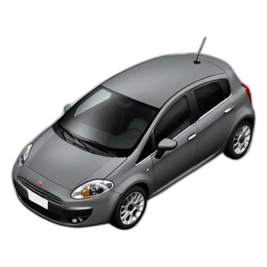 grey fiat grande punto 5 doors 2010 sticker