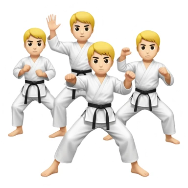 Carate men on yellow sticker