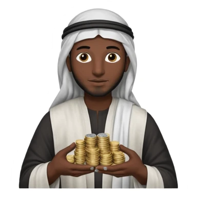 Un árabe  negro con mucha plata  sticker