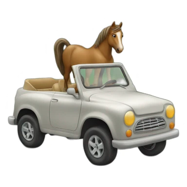Cheval sur voiture sticker