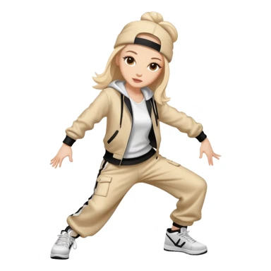 white female hip-pop dance sticker