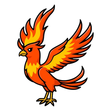 Phoenix inspired by The Poppy War book sticker