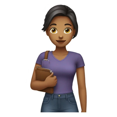 girl with wallet in hand sticker