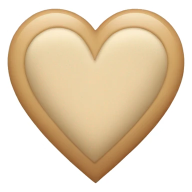 Beige heart sticker