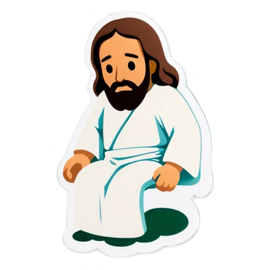 Jesus pooping sticker