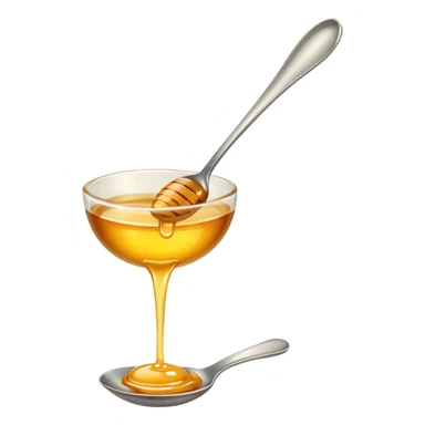 spoon with honey sticker