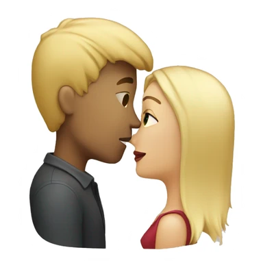 blond-hair-woman-and-dark-hair-man-kisses sticker