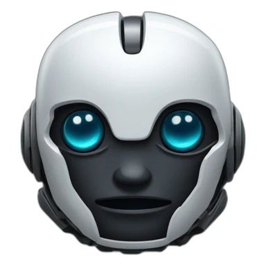 cute obsidian robot face sticker