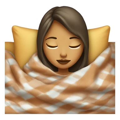 girl inside a blanket sipping coffee eyes closed sticker