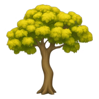 Arbre jaune sticker