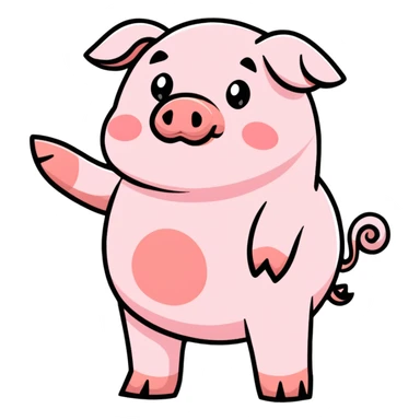 Pregnant pig sticker