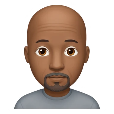 African american man bald head gray goatee sticker