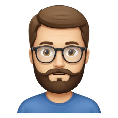 bearded man with eyeglasses sticker
