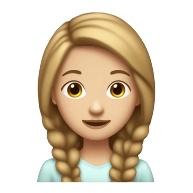 Light brown hair teenage girl being coquette  sticker