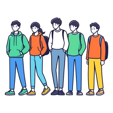 group of people sticker