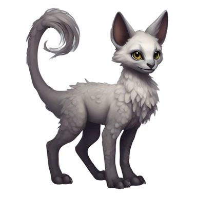  Cute Edgy Realistic Rare Fantasy eldritch Slim Vernid-Trico-Melprin-species by LiLaiRa, by Falvie, full body sticker