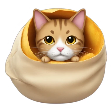 A cat in a burrito sticker