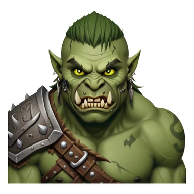 Cinematic Realistic WoW Orc Warrior Portrait, head tilted dramatically with an exaggeratedly amused expression, blending raw, primal might with a touch of unexpected humor. His battle-scarred green skin, robust muscles, and intricately detailed tribal armor in deep, earthy tones are rendered with lifelike texture and dynamic lighting, high shine, dramatic yet whimsical, capturing an orc warrior whose epic strength is matched by a playful, irreverent charm. sticker