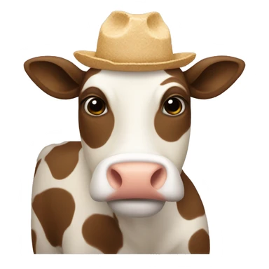 Una vaca con un sobrereo sticker